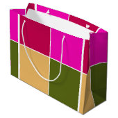 Hot-roze ventilatorvierkantjes groot cadeauzakje (Achterkant Gekanteld)