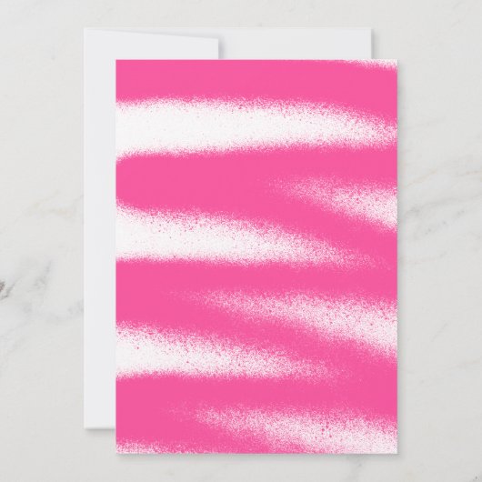 Hot-roze verf Typografie Foto Afstuderen Aankondiging (Achterkant)