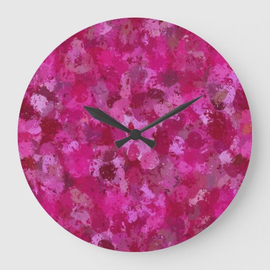 Hot-roze verfbalken grote klok (Voorkant)