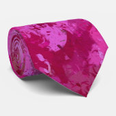 Hot-roze verfbalken stropdas (Opgerold)