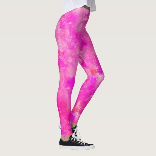 Hot-roze verfplaat leggings (Rechts)