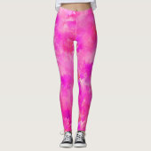 Hot-roze verfplaat leggings (Voorkant)