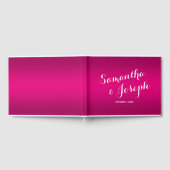 Hot-roze verloopbruiloft gastenboek (Volledig)