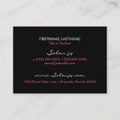 Hot-roze Visitekaartje (Achterkant)