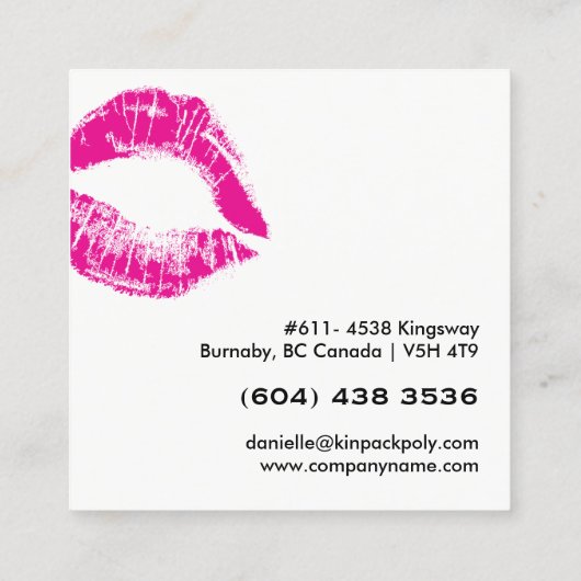 Hot-roze Visitekaartjes (Achterkant)
