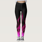 Hot-roze vlammen leggings (Voorkant)