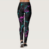 Hot-roze vlammen leggings (Achterkant)