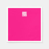 Hot-roze - voeg logo toe servet (Voorkant)