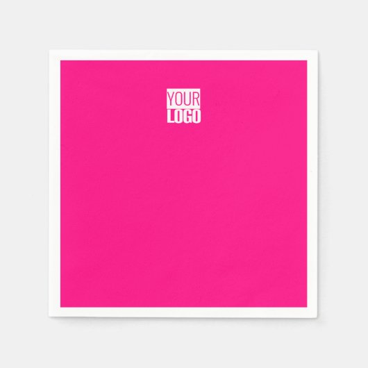 Hot-roze - voeg logo toe servet (Voorkant)