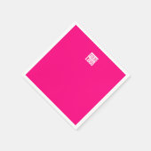 Hot-roze - voeg logo toe servet (Hoek)