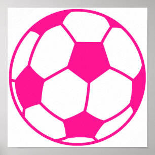 Hot-roze Voetbal Poster