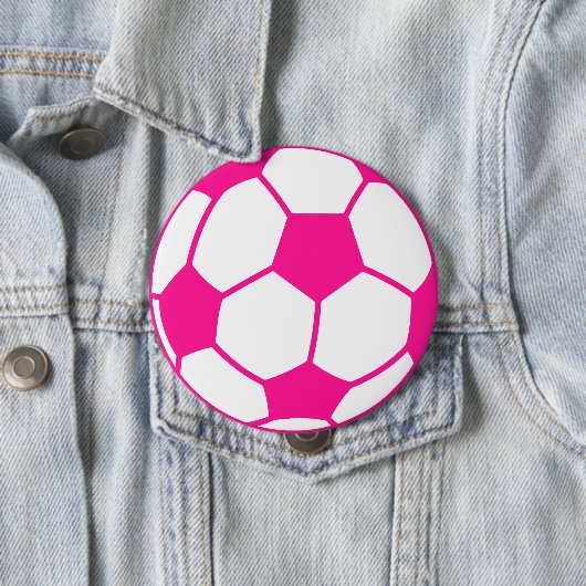 Hot-roze Voetbal Ronde Button 4,0 Cm (In situ)