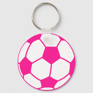 Hot-roze Voetbal Sleutelhanger