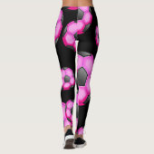 Hot-roze Voetballen Leggings (Achterkant)