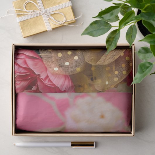 Hot Roze Vogelkooi Pet Bloemen Decoupage Tissuepapier (Geschenk)