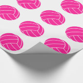 Hot-roze volleybal cadeaupapier (Hoek)