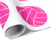 Hot-roze volleybal cadeaupapier (Rol Hoek)
