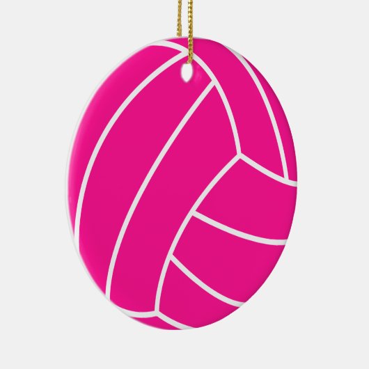 Hot-roze volleybal keramisch ornament (Rechts)