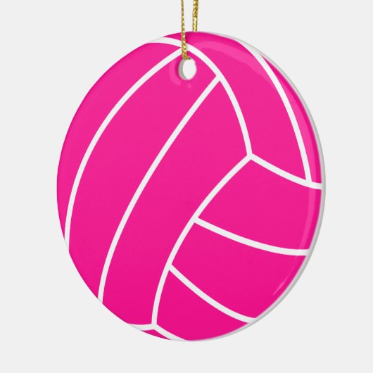 Hot-roze volleybal keramisch ornament (Links)