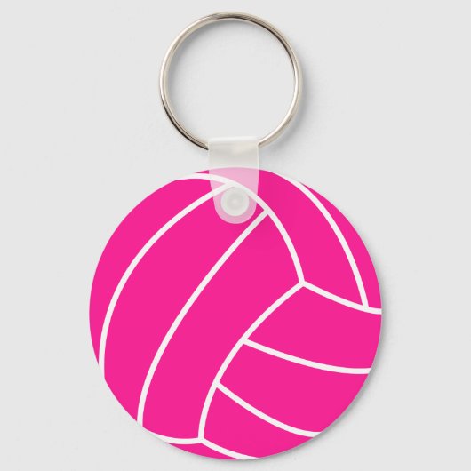 Hot-roze volleybal sleutelhanger (Voorkant)