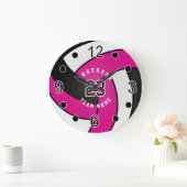 Hot-roze volleybalstijl met DIY-tekst Grote Klok (Huis)