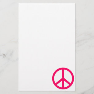 Hot-roze vrede en lint briefpapier