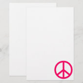 Hot-roze vrede en lint briefpapier (Voorkant / Achterkant)