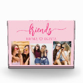 Hot roze vrienden 3 foto vriendschap collage (Voorkant)