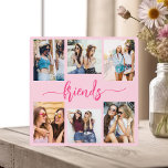 Hot roze vriendschap vrienden 6 foto collage cadea fotoplaat<br><div class="desc">Vier uw vriendschap met de Vriendschap Vrienden 6 Fotocollage Keepsake Gift Plaque. Deze gepersonaliseerde plaquette heeft een prachtig gerangschikte collage van zes gekoesterde foto's, het vastleggen van onvergetelijke momenten. Gemaakt van hoogwaardige materialen, is het perfect om op een bureau, plank of muur weer te geven. Het oprechte ontwerp voegt een...</div>