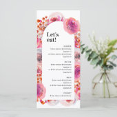 Hot-roze Vrijgezellenfeest met Floral Menu (Staand voorkant)