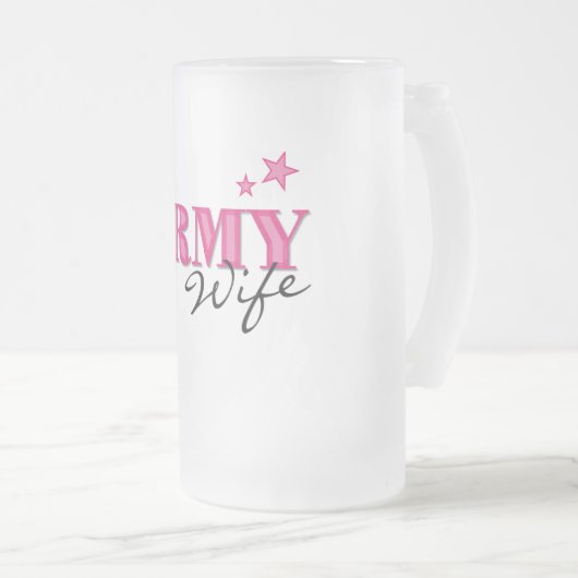 Hot-Roze vrouw van het leger, gevroren Mok (Voorkant rechts)