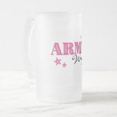 Hot-Roze vrouw van het leger, gevroren Mok (Voorkant links)