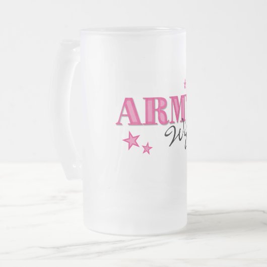 Hot-Roze vrouw van het leger, gevroren Mok (Voorkant links)