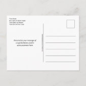 Hot-roze vrouwen in het STEM-Afstudeerder Aankondigingskaart (Achterkant)