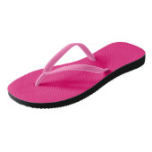 Hot Roze vrouwen roze en zwarte teenslippers (Schuin)