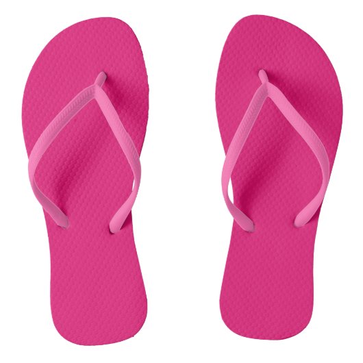 Hot Roze vrouwen roze en zwarte teenslippers (Voetbed)