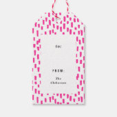 Hot-roze wasmachine Labels Cadeaulabel (Voorkant)