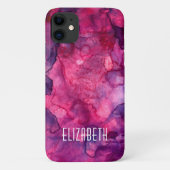 Hot-roze Waterverf Case-Mate iPhone Case (Achterkant)