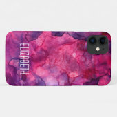 Hot-roze Waterverf Case-Mate iPhone Case (Achterkant (horizontaal))
