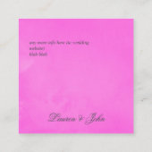 Hot-roze Waterverf Floral Wedding Guest Details E Informatiekaartje (Achterkant)