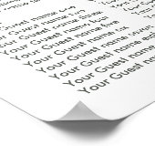 Hot-roze Waterverf Floral Wedding Seating Chart Poster (Hoek)