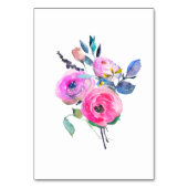 Hot-roze Waterverf Kaart (Achterkant)