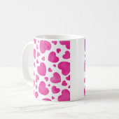 Hot-roze Waterverf Koffiekoffie Mok (Voorkant links)