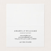 Hot-roze Waterverf Modern Visitekaartje (Binnenkant ongevouwen)