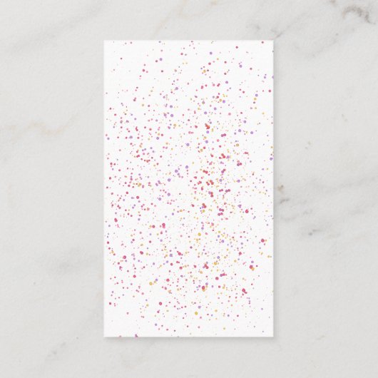 Hot-roze Waterverf - Monogram Visitekaartje (Achterkant)