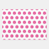 Hot-roze Waterverf Stippen Gingham-pakpapier Inpakpapier Vel (Voorkant 2)