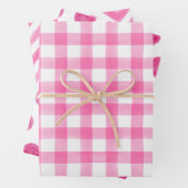 Hot-roze Waterverf Stippen Gingham-pakpapier Inpakpapier Vel (In situ)