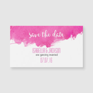 Hot-roze Waterverf Verf Splatter opslaan Datum