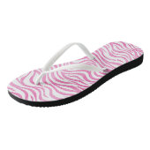 Hot-roze Waterverf Zebra afdrukken Teenslippers (Schuin)