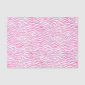 Hot-roze Waterverf Zebra afdrukken Tissuepapier (Voorkant)
